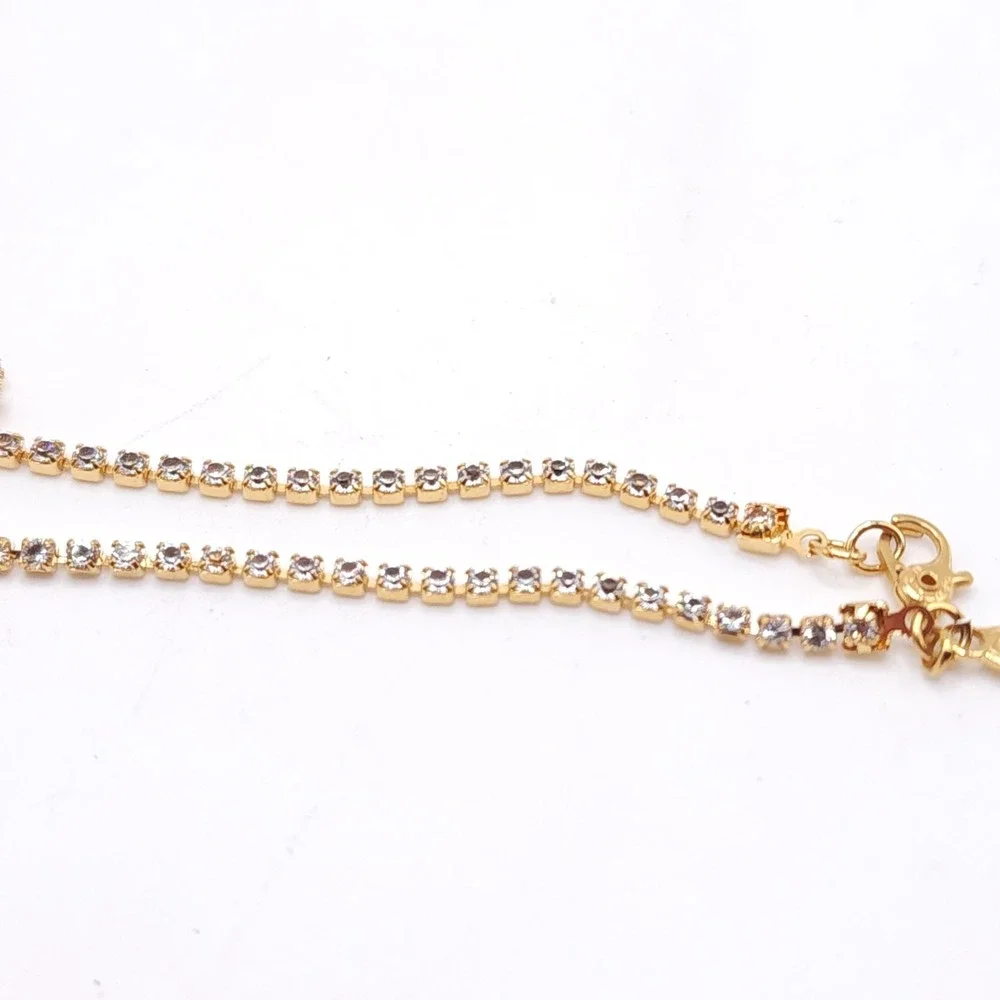 Monet Gold Tone Rhinestone‎ Tennis Bracelet